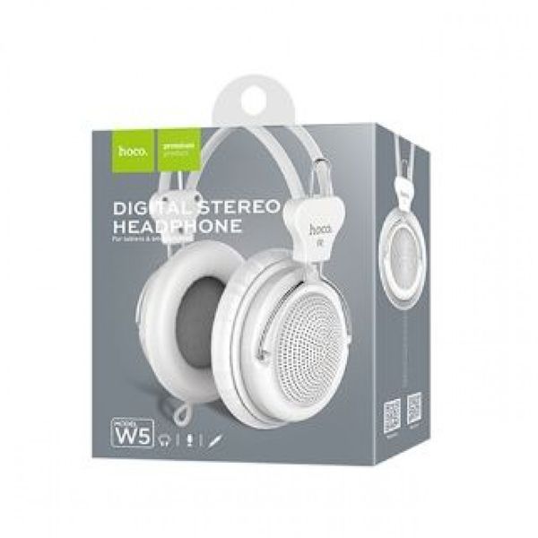 Hoco Premium W5 Digital Stereo Headsets - White