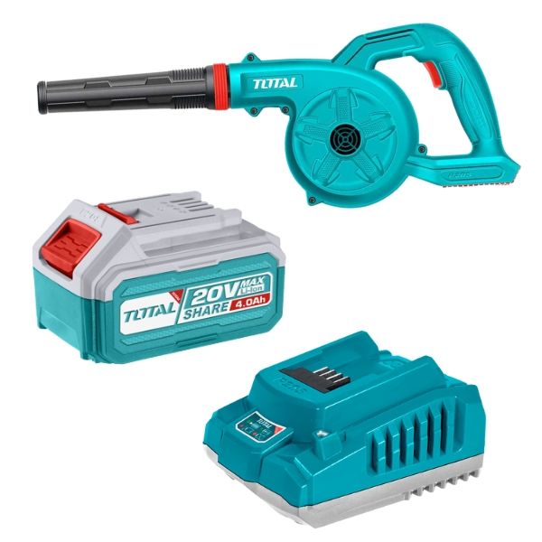 Total Tools - Cordless Leaf Blower (20V) with 4Ah Battery and Charger