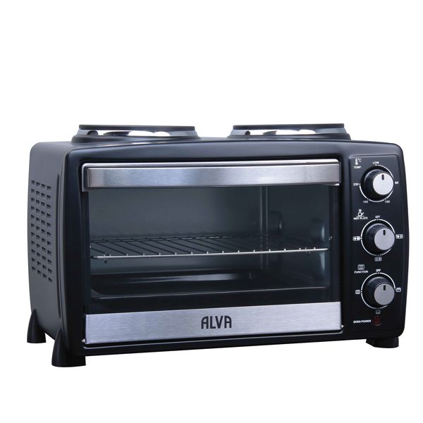 Alva - Mini Kitchen - 20L Electric Oven With 2 Plate Stove