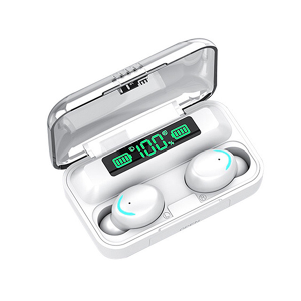 F9 Wireless Earphones &amp; Digital Charging Case