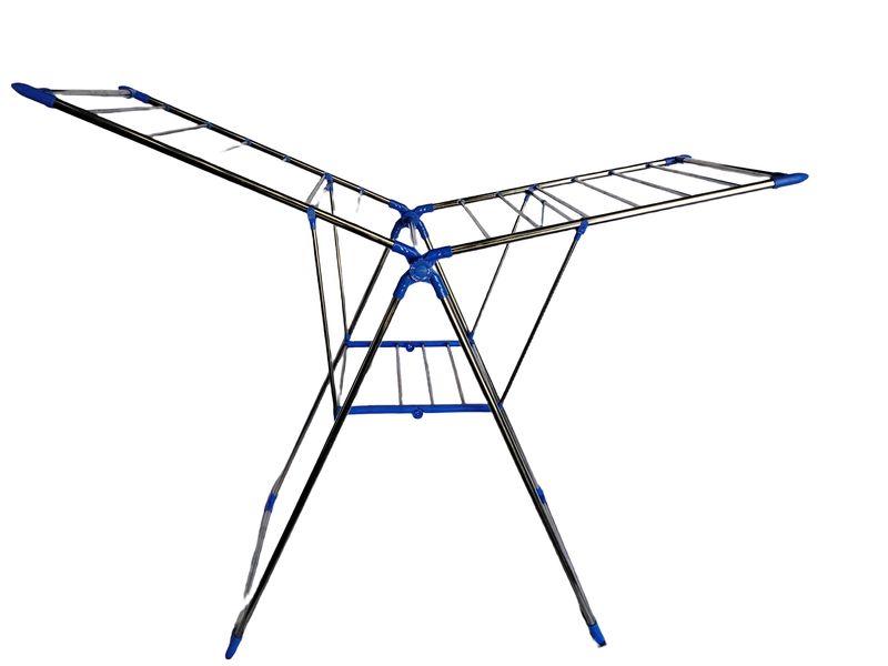 Silver Stainless steel Drying Rack Clothes Stand Foldable Dryer Outdoor