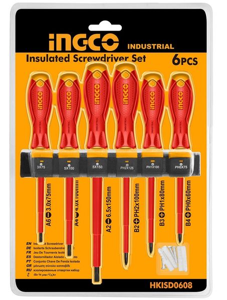 INGCO - Insulated Screwdriver Set (6 Pieces)