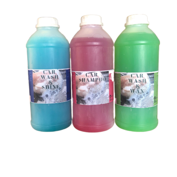 Car Shampoo Wash, Wax And Shine (3 Pack)