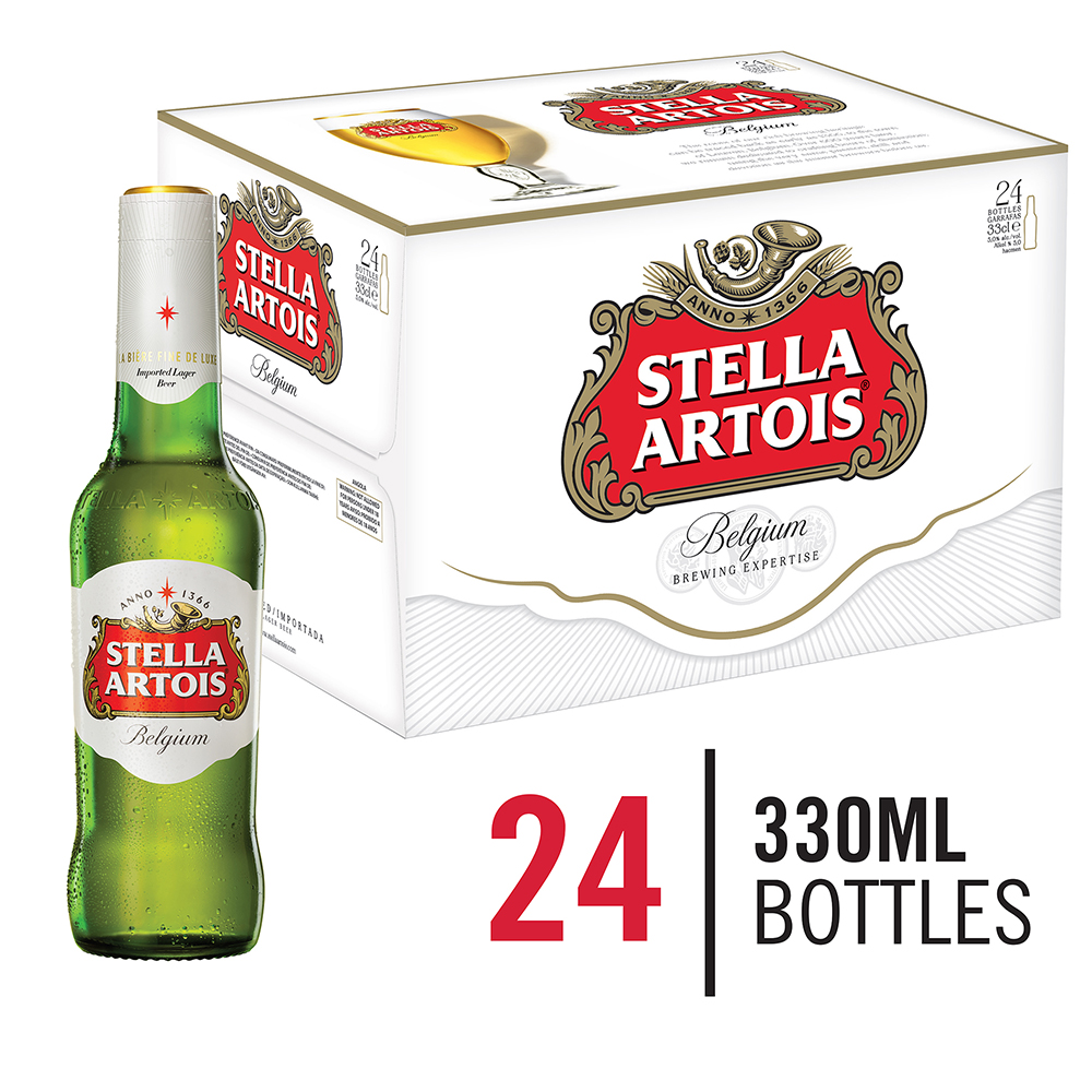 Stella Artois Premium Beer 24 x 330ml Bottle | Shop Today. Get it ...