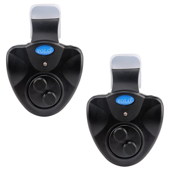 2 Pieces Electronic Fish Bite Alarm with Siren &amp; LED Light