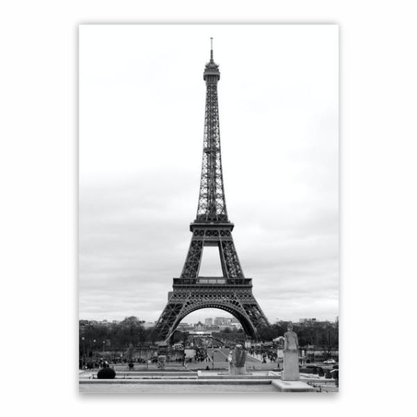 Eiffel Tower Grey Poster - A1