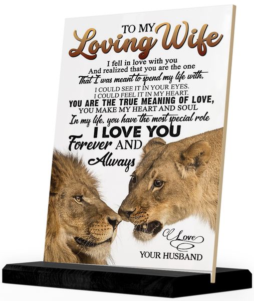 To My Loving Wife Birthday Christmas Anniversary Gift Ceramic Tile
