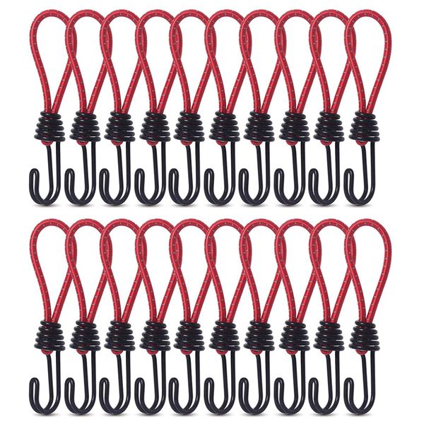 Tent Elastic Rope Cord Hook Outdoor Camping Canopy Tarp Yellow