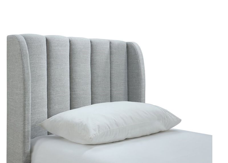 MaI Lifestyle - Gongomela Panel Wingback Headboard - Light Grey Linen