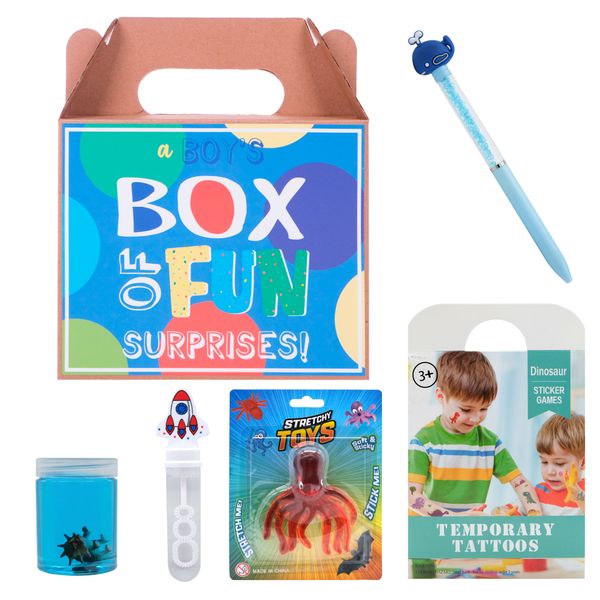Jenam Boys Box of Fun Surprises - Dinosaur Theme Gift Set for Kids