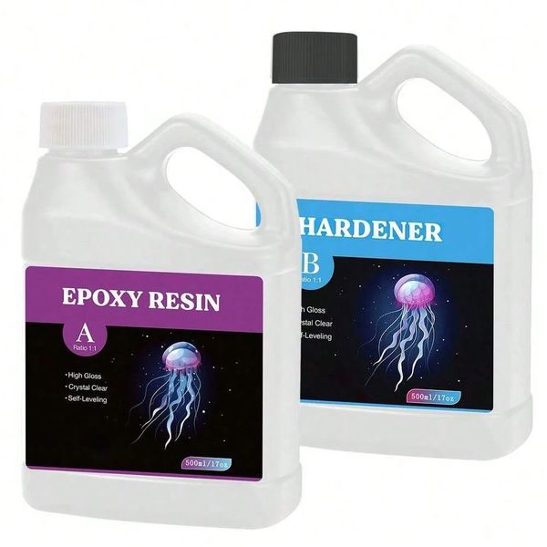 1000ml High Gloss UV Resistant Epoxy Resin A &amp; B Hardener Kit