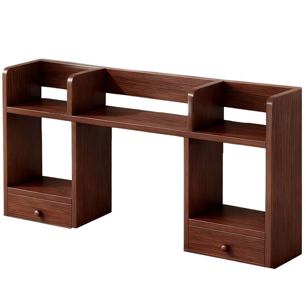 3-Tier Freestanding Bookshelf Books Storage Display Unit Desktop Bookshelf