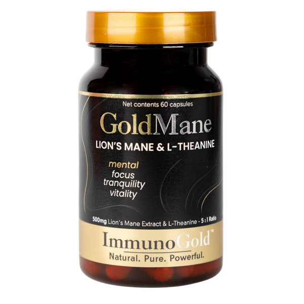 GoldMane - Brain &amp; Focus Supplement with Lion's Mane &amp; L-Theanine