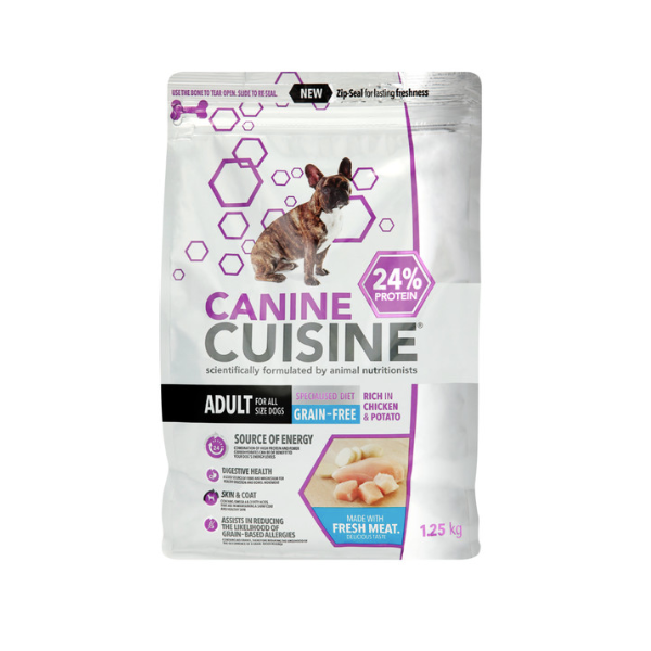 Canine Cuisine-Grain-Free Chicken &amp; Potato Flavour Dog Food 1.25kg x 4