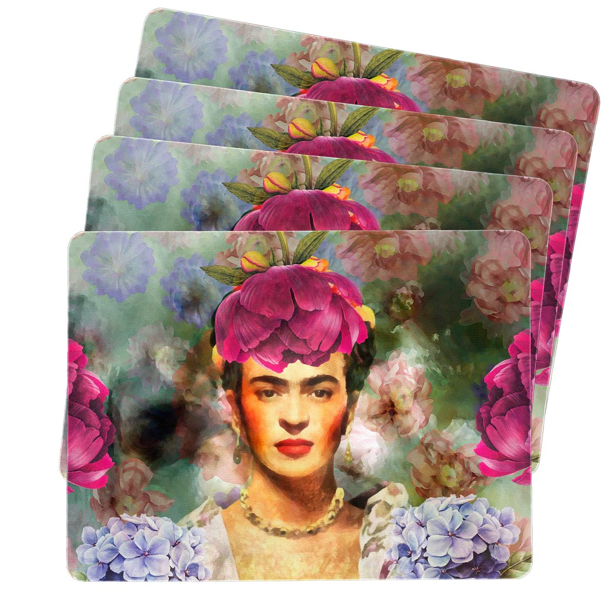 Frida kahlo on green placemats shop today get it tomorrow