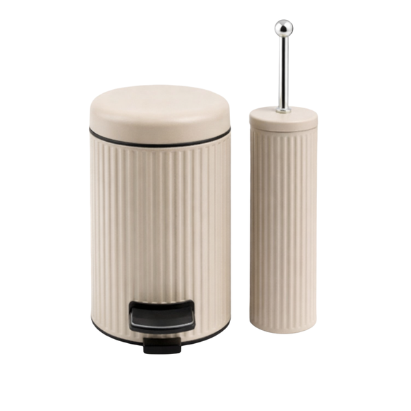 5L Toilet Brush &amp; Bin - 2-in-1, Stainless Steel