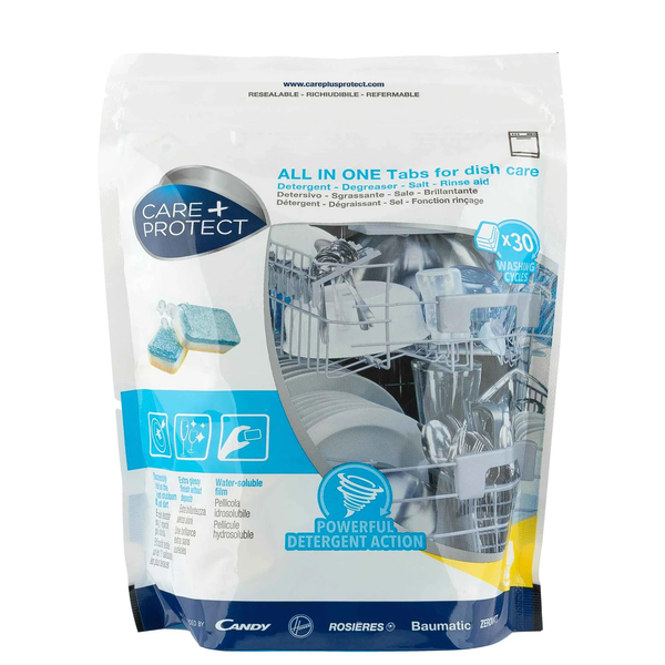 Care + Protect 30s All-In-One Multi-Action Dishwasher Tablets