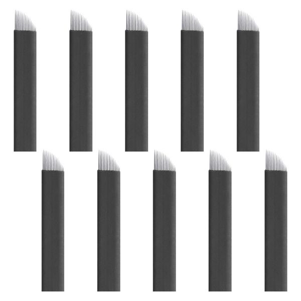 PMU/Microblading Blade Flex Black - Ultra Fine (0.18) #12U (10 Piece)