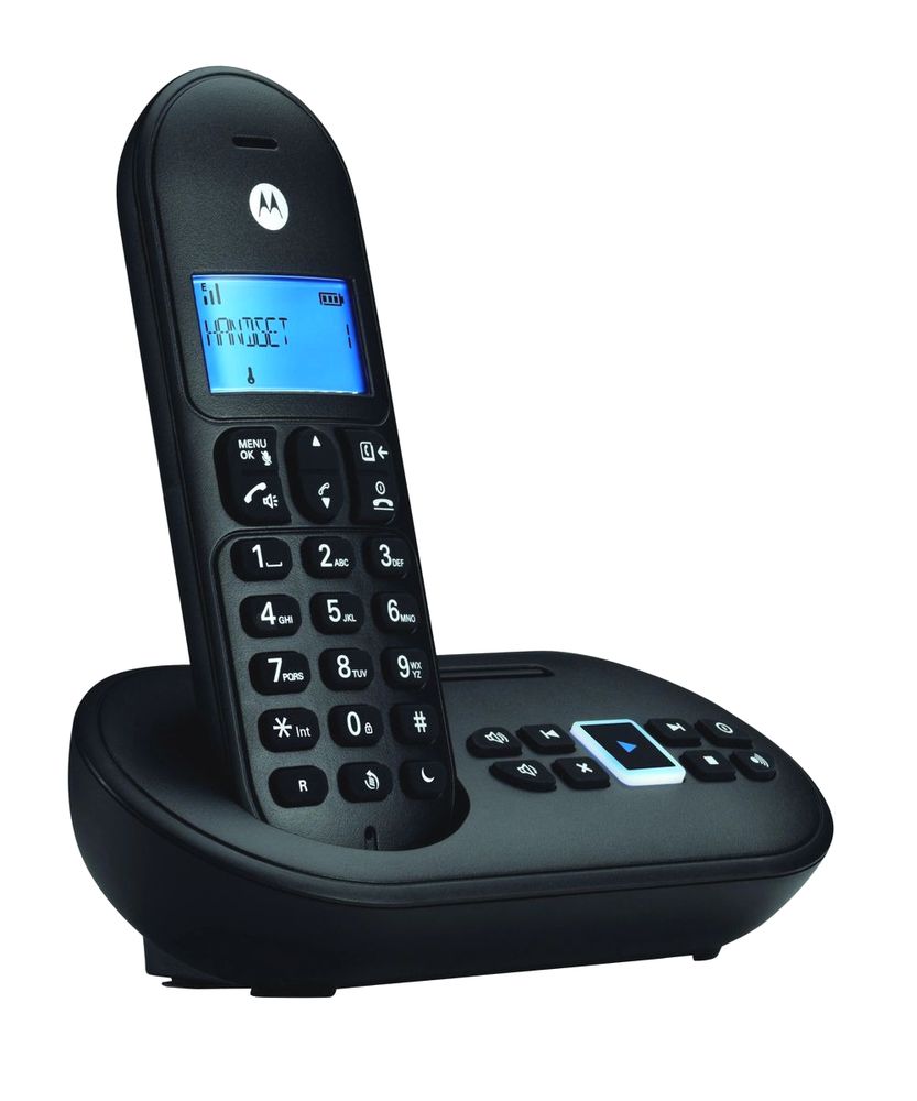 Motorola Wireless DECT Cordless Phone With TAM Eco Plus Mode Caller ID ...