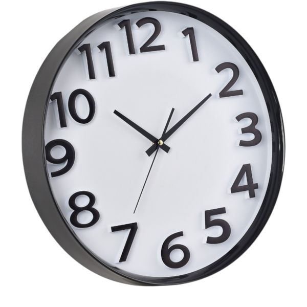 Grey And White Analogue Wall Clock - 40.5cm