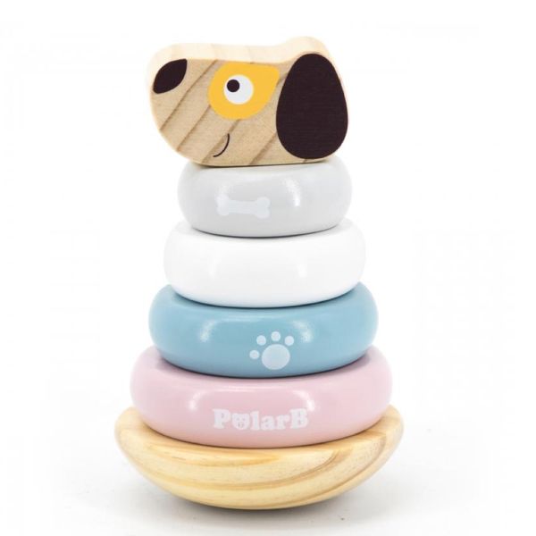 PolarB Wooden Toy Stacking Puppy