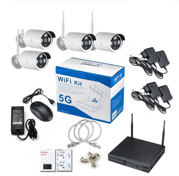 Security IP Camera WIFI CCTV System with 4CH 1080P HD Wireless NVR Kit