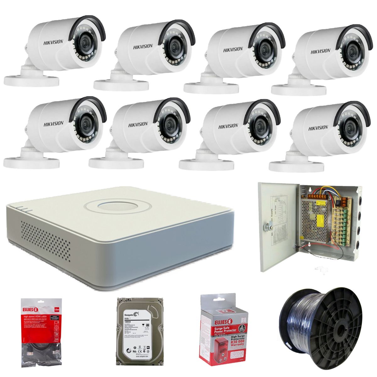 Hikvision 8 Channel 1080p Complete Kit