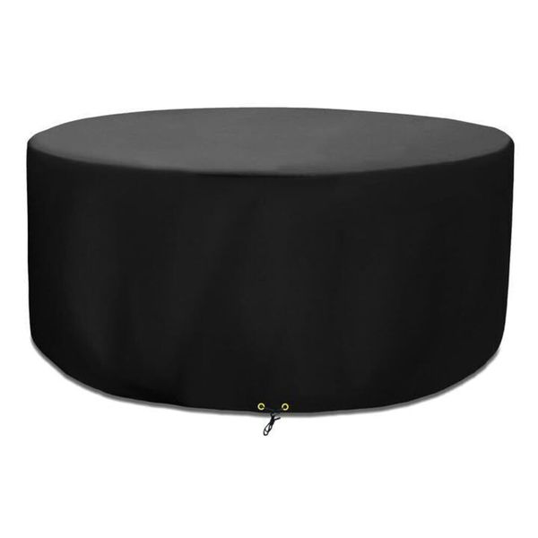 Round Garden Furniture Covers Waterproof- Black - Height: 80 cm