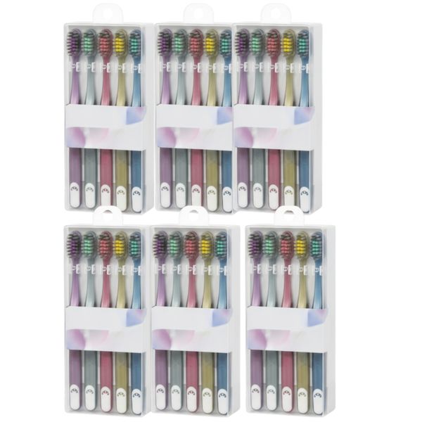 6 Piece-876 Soft Bristle Manual Toothbrush - 5 In Pack