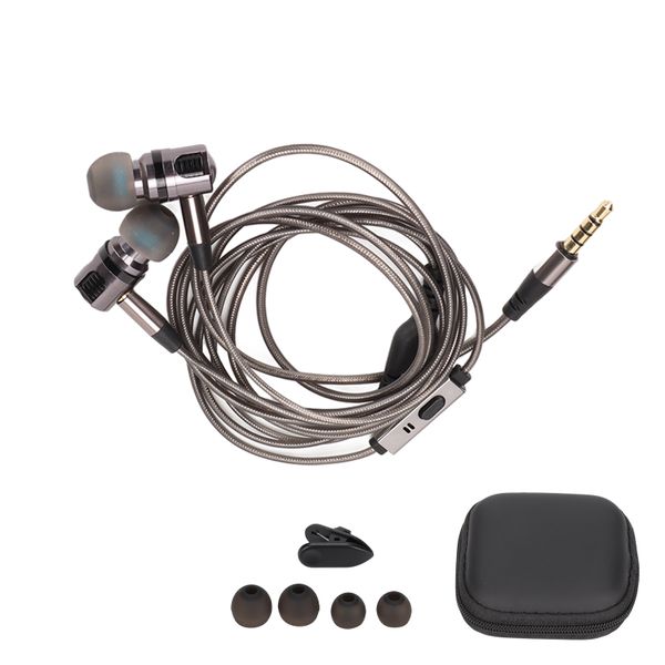 Wired 3.5mm sports earbuds with case