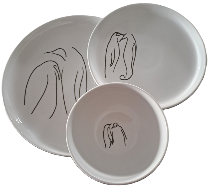Arts 12 Piece Dinnerware Set - "African Penguins