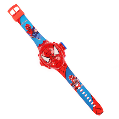 Kids Cartoon - Digital Watch with Projector Light - Inspired Spiderman Image