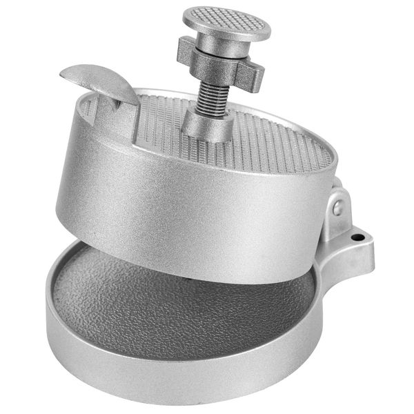 Silver Round Kitchen Press, Manual Round Burger Patty Press Mold