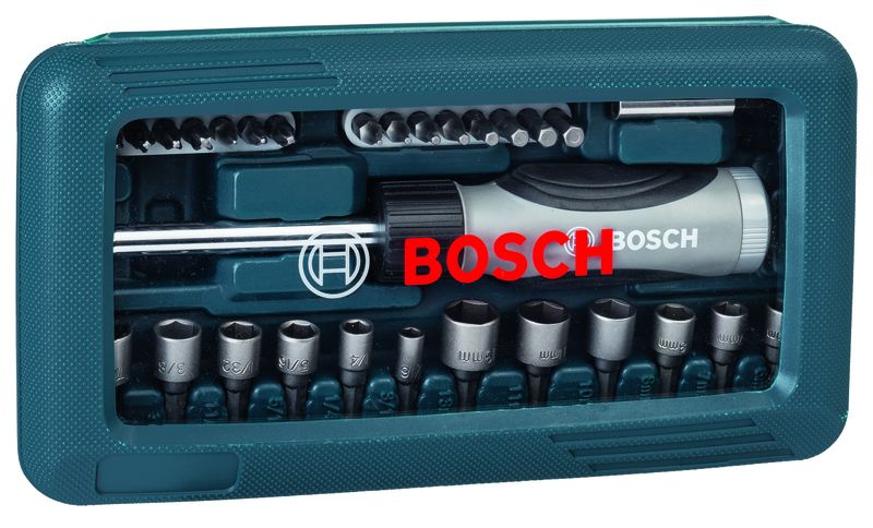 BOSCH Ratchet Socket and Drive Bit Set - 46 Piece