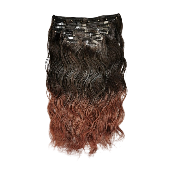Wavy 1B-33 45cm (18") XXL 7 Pieces Clip in - 100% Brazilian Remy Human Hair