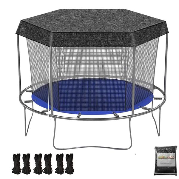 Heartdeco 10ft Outdoor Trampoline Cover, Mesh Breathable Sunshade Cover