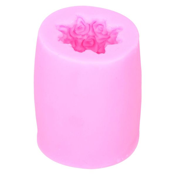 DIY Rose Flower Fondant Mold Pink