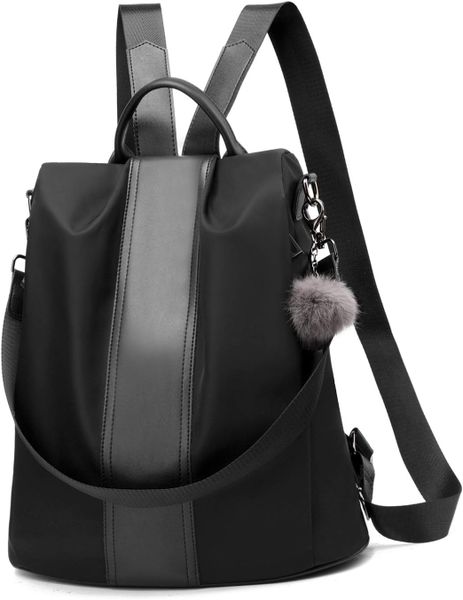 Women's Backpack - Waterproof Anti-Theft Rucksack - Lightweight - Black