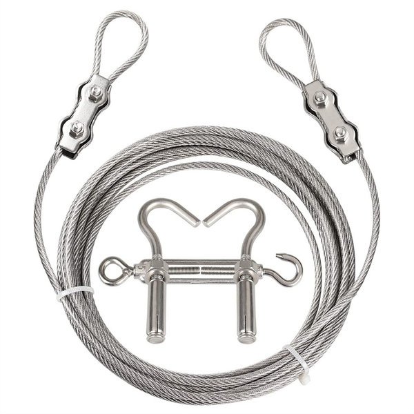 Portable Windproof Clothes Rope with Stainless Steel Cable