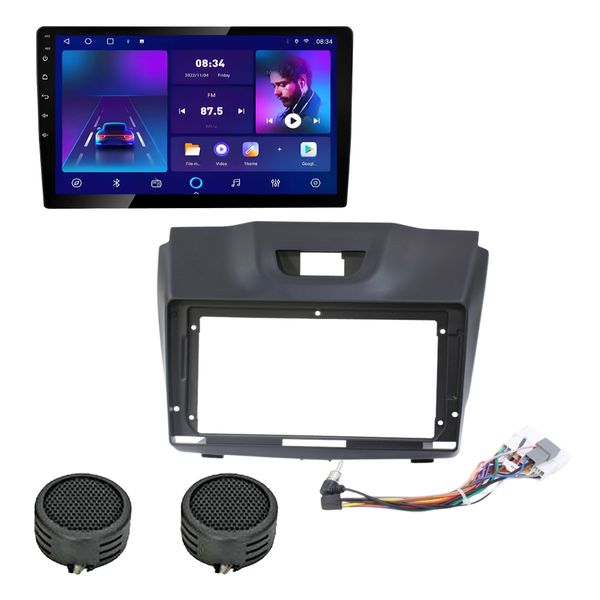 Caska 9" Android Player with Isuzu D-Max 2013 Trim Plate &amp; Evo Tweeters