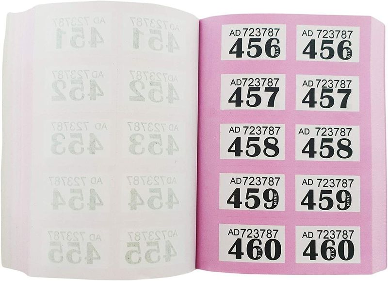 Raffle Tickets 1-1000 - Cerise Pink