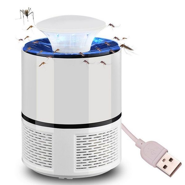 USB Powered UV LED Electronic Mosquito Killer Lamp - Black