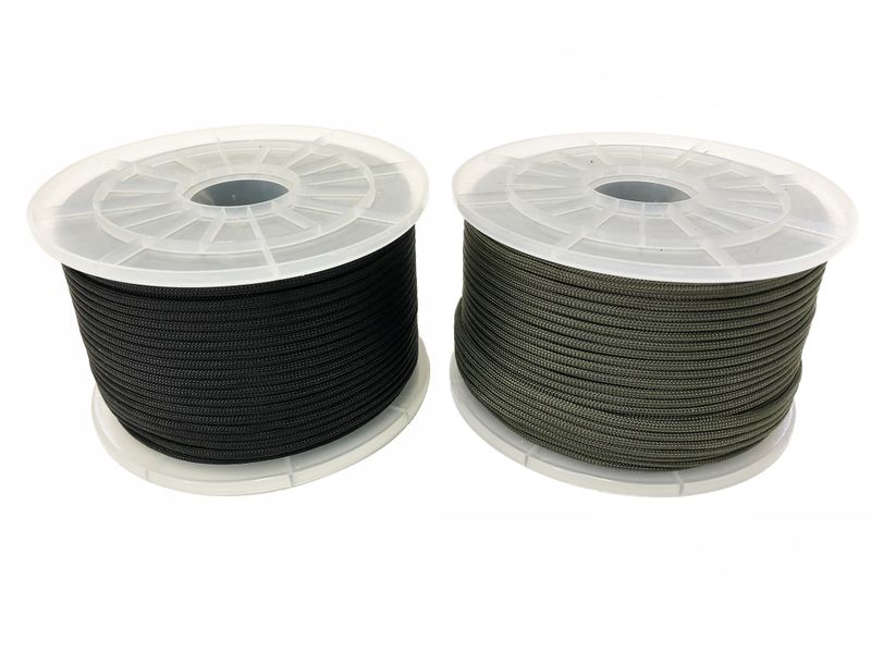 Paracord 550 Type III - 100% Nylon - Black and Green