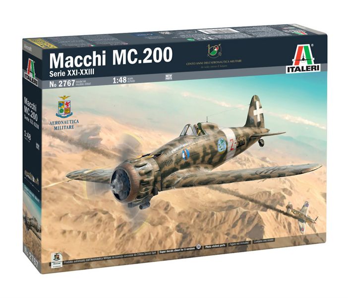 Italeri 1/48 Macchi MC.200 Serie XXI-XXIII Plastic Model Kit
