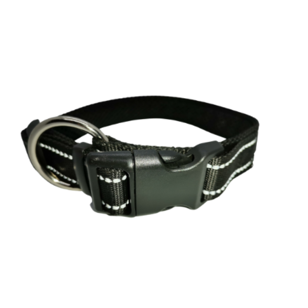 Neoprene Padded Clip Collar – Black
