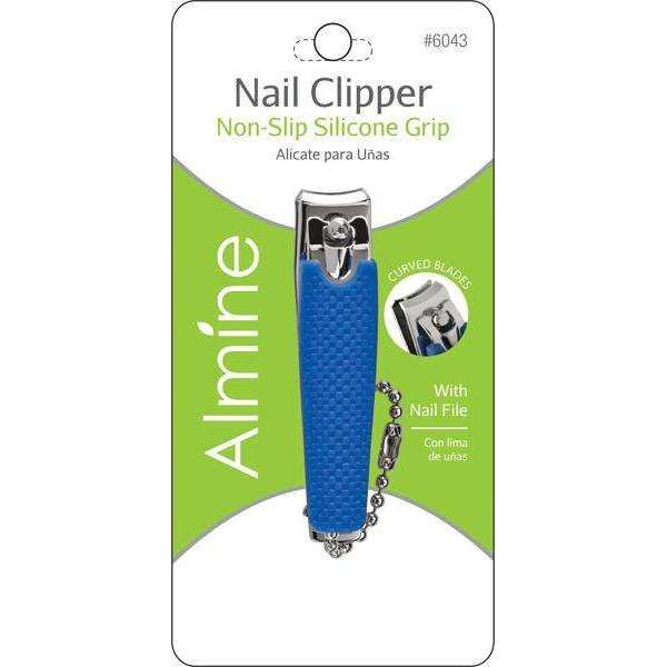 ANN06043 - Almine - Nail Clipper with Silicone Grip Asst Color - 6 Pack