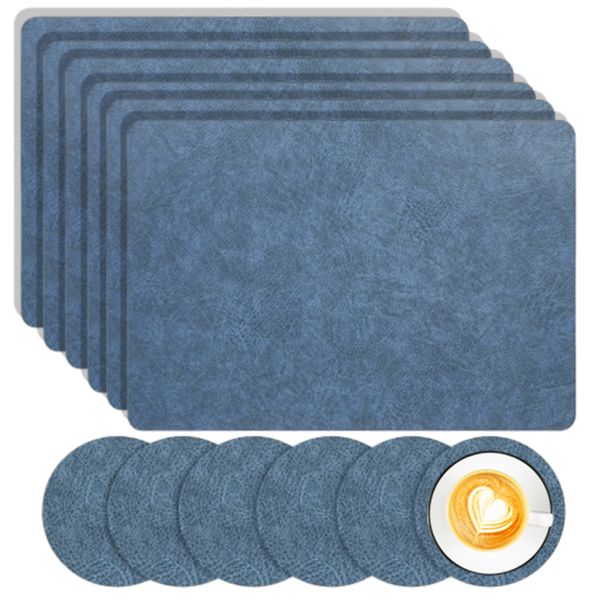 ICCNO 6pc Placemats and Coasters Heat Resistant Table Mat Placemat Coaster