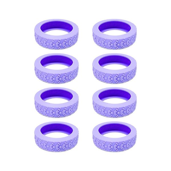 Luggage Wheel Protective Covers - Purple - 8 Piece