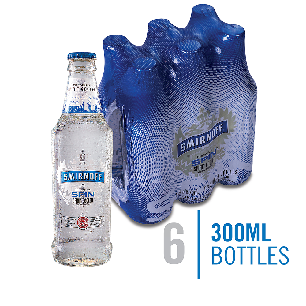 Smirnoff Spin Premium Spirit Cooler 6 x 300ml Bottle | Shop Today. Get ...