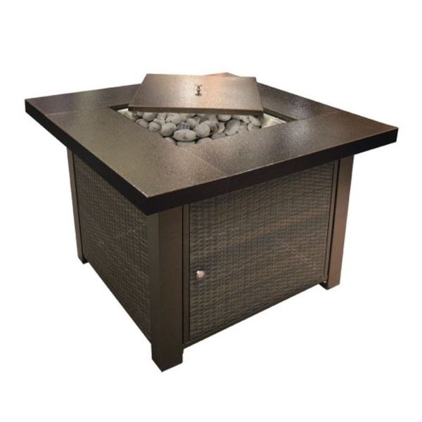 Alva Gas Firetable - Wicker Finish
